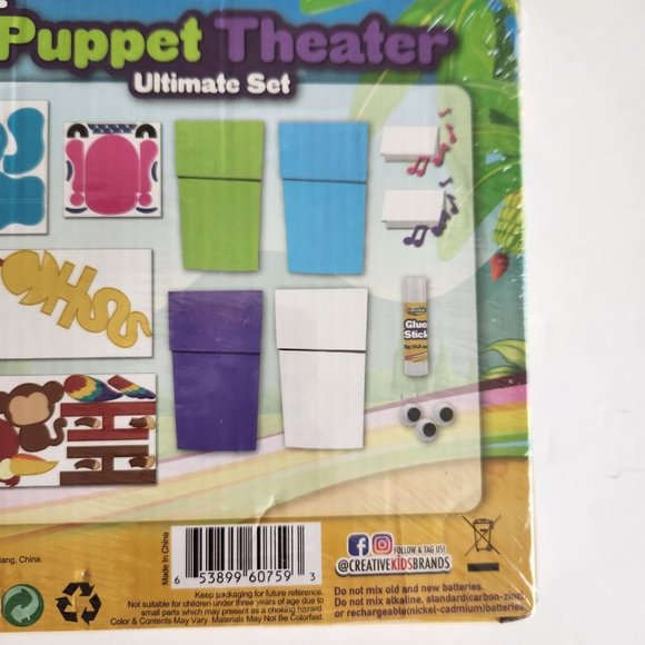Musical Puppet Theater Make Your Own Hand and Finger Puppets w/ Animal Sounds - Picture 6 of 9